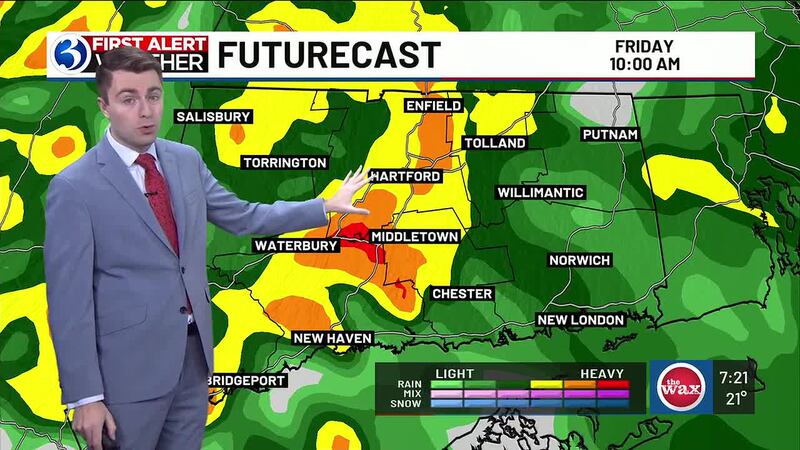 FORECAST: A First Alert Weather Day for rain Sunday, then for snow Tuesday